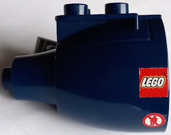 Lego Duplo Airplane Large Engine Housing with LEGO Logo and Red People Prohibited Sign Pattern Model Right Side (Stickers) - Sets 7840 / 7843