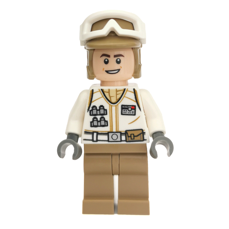 Lego Rebel Trooper in Hoth Uniform, Dark Tan Hat, Open Mouth