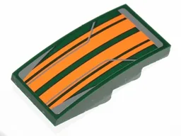 Slope, Curved 4 x 2 with Orange Stripes Pattern (Sticker) - Set 75090