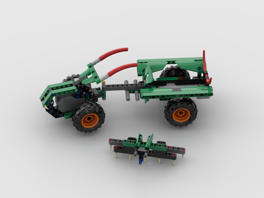 Lego 42149 Single-Axle Tractor with Trailer and Cultivator