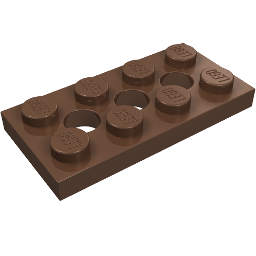 Lego Technic Plate 2 x 4 [3 Holes] / Brown