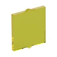 Glass for Window 1 x 2 x 2 Flat / Trans-Yellow