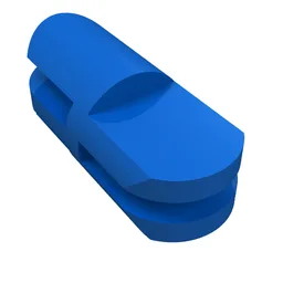 Arm Piece Straight with 2 and 3 Fingers / Blue