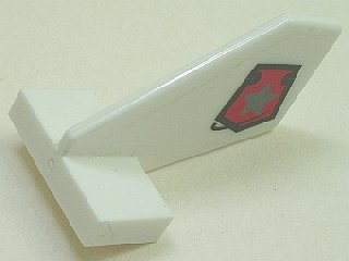 Lego Tail Shuttle, Small with Space Police 3 Badge Pattern on Both Sides (Stickers) - Sets 5980 / 5981