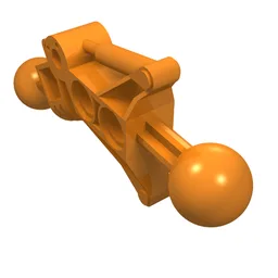 Large Figure Skeletal, Limb, Angular with 2 Ball Joints, and 2 Holes (Toa) / Orange