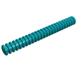 Hose, Ribbed 7mm D. 8L / 6.4cm / Dark Turquoise