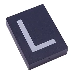 Modulex Tile 3 x 4 with White 'L' Print, without Internal Supports / Modulex Tile Blue
