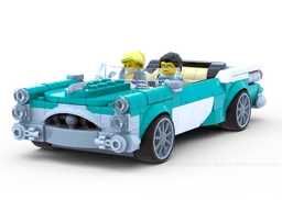 Miami Cruiser (a "40448 Vintage Car" 8-stud wide set, inspired