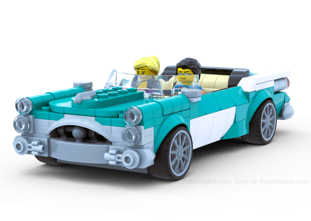 Lego Miami Cruiser (a "40448 Vintage Car" 8-stud wide set, inspired