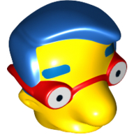Lego Minifig Head Special, Simpsons, Milhouse Van Houten / Yellow