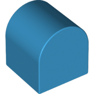 Lego Duplo Brick 2 x 2 x 2 Curved Top / Dark Azure