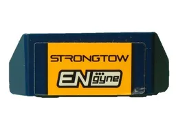 Vehicle, Spoiler with Bar Handle with 'STRONGTOW' and 'ENgyne' Logo on Bright Light Orange Background Pattern (Sticker) - Set 60218