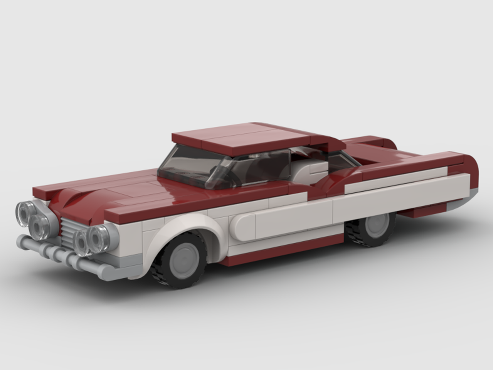 Lego 1960s Sedan (Two-Toned Red/White)