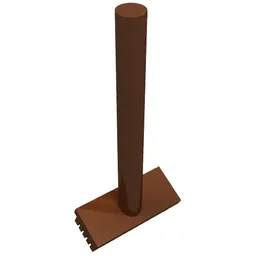 Equipment Brush / Push Broom / Reddish Brown