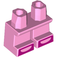 Lego Legs Short with Magenta Open Toe Shoes Print / Bright Pink