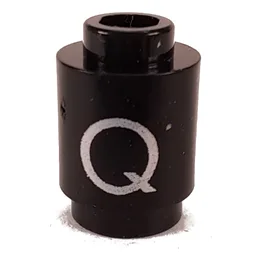 Brick Round 1 x 1 with Letter 'Q' Print