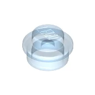 Plate Round 1 x 1 with Solid Stud / Trans-Medium Blue