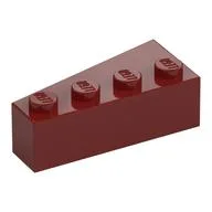 Brick Wedged, Angled 4 x 2 Right / Dark Red
