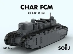 Char FCM 2C Bis 155 mm - French heavy tank 1:35