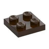 Plate 2 x 2 / Dark Brown