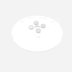 Dish 6 x 6 Inverted (Radar) with Solid Studs / Trans-Clear