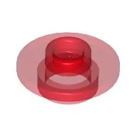 Equipment Cup / Teacup Saucer with Recessed Stud on Top [Plain] / Trans-Red