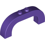 Lego Brick Arch 1 x 6 x 2 Curved Top / Dark Purple