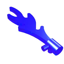 Wave / Flame Rounded with Base Pegs / Trans-Purple