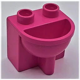 Duplo Bathroom Sink / Medium Dark Pink