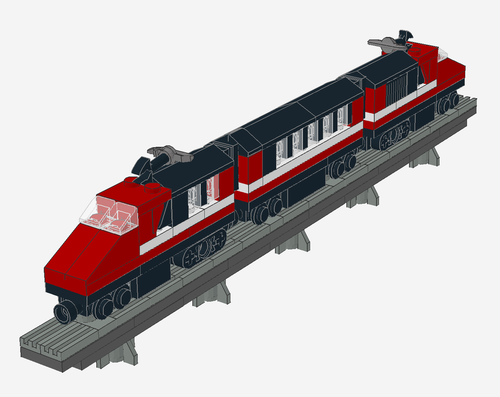 Lego Micro-Scale High-Speed Express Passenger Train