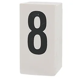 Tile Special 1 x 2 x 5/6 with Stud Hole in End with '8' Print