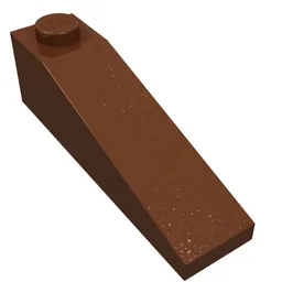 Brick Sloped 18° 4 x 1 / Reddish Brown