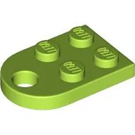 Plate Special 3 x 2 with Rounded End, Hole / Lime