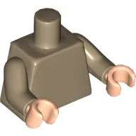 Torso, Dark Tan Arms, Light Nougat Hands [Plain] / Dark Tan