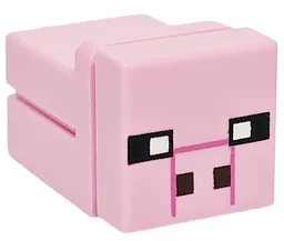 Minecraft Pig, Micromob (1 x 1 Bracket and Tile) - Brick Built