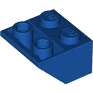 Brick Sloped Inverted 45° 2 x 2 [Ovoid Bottom Pin, Bar-sized Stud Holes] / Royal Blue