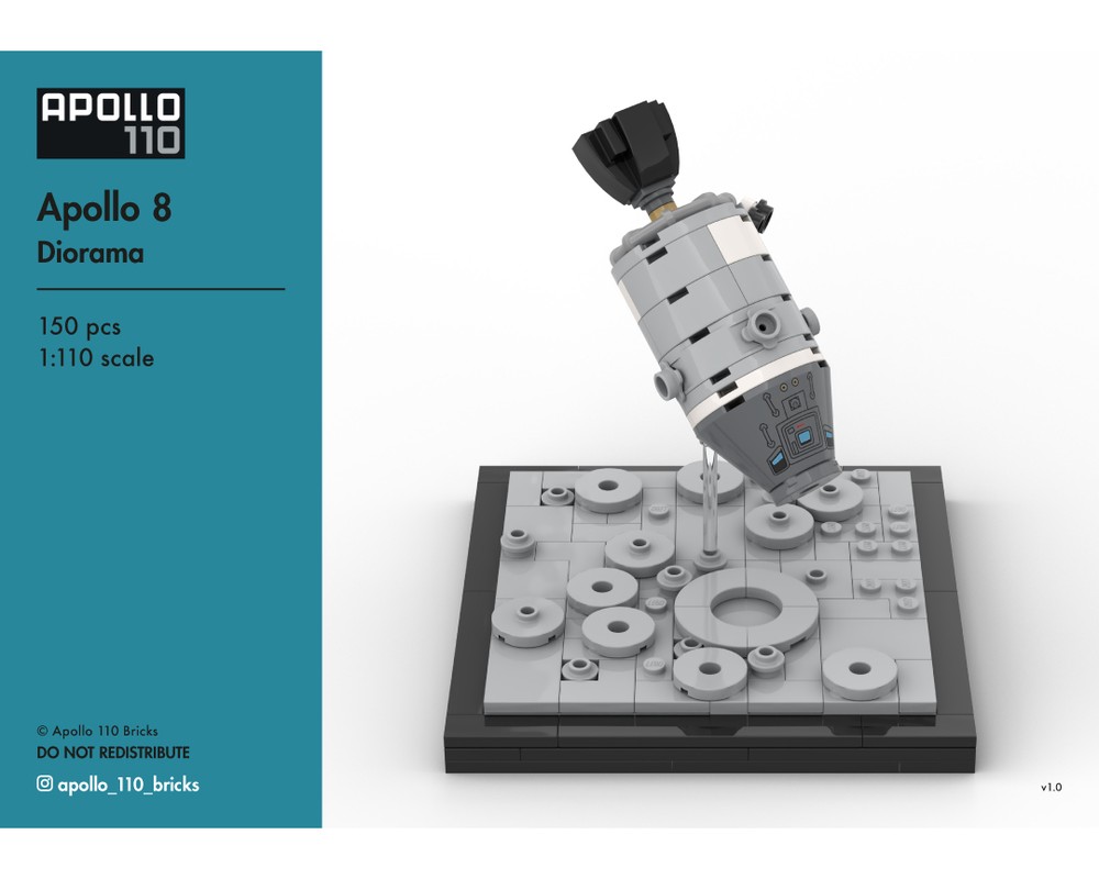 Lego Apollo 8 Diorama [1:110 scale]