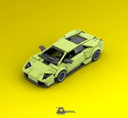 Lamborghini Murcielago 8stud wide - Lime
