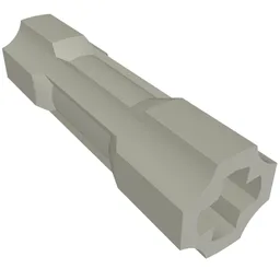 Technic Driving Ring Connector Smooth [2 rounded and 2 flat side walls] / Light Bluish Gray