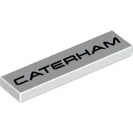 Tile 1 x 4 with Black 'CATERHAM' Print
