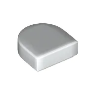 Tile Round 1 x 1 Half Circle / White