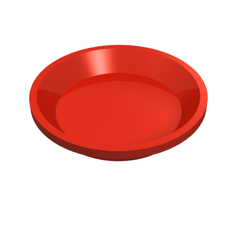 Lego Equipment Dish / Plate Round [Kitchen Implements Kit] / Red