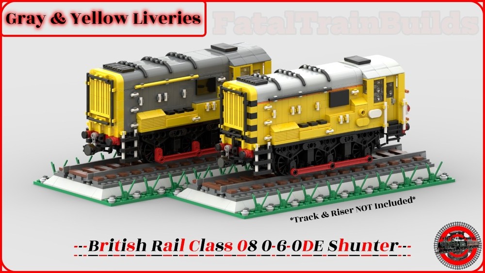 Lego British Rail Class 08 Shunters (8W) (Gray & Yellow)