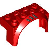 Lego Wheel Arch, Mudguard 4 x 2 x 2 1/2 with 3 Air Vents, Right print