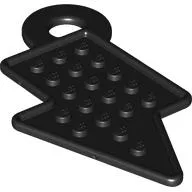Bag Tag, Lightning Shape / Black