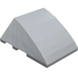 Brick Wedged, Curved 4 x 3 No Studs [Plain] / Light Bluish Gray