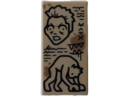 Tile 1 x 2 with Monster Hyde, Scribbles Print