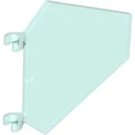 Flag 5 x 6 Hexagonal with U Clips / Trans-Light Blue