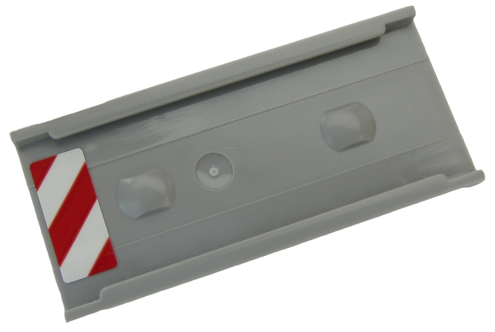 Lego Ladder Holder for Ladder 14 x 2.5 with Red and White Danger Stripes Pattern Model Right Side (Sticker) - Set 60203