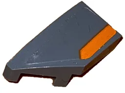 Wedge 2 x 1 x 2/3 Left with Orange Stripe Pattern (Sticker) - Set 75892
